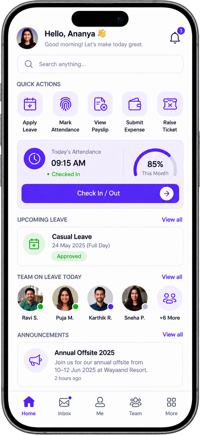Premium Employee Experience UI